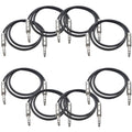 Seismic Audio SATRX-F3 8-Pack 3 ft TRS to TRS Patch Cables - Reliable