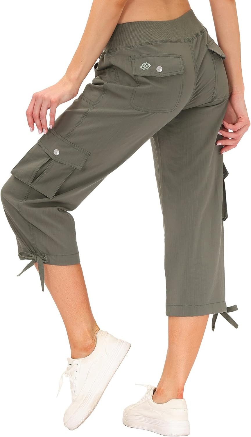 MoFiz Women's Cargo Capris Hiking Pants for Outdoor Adventures