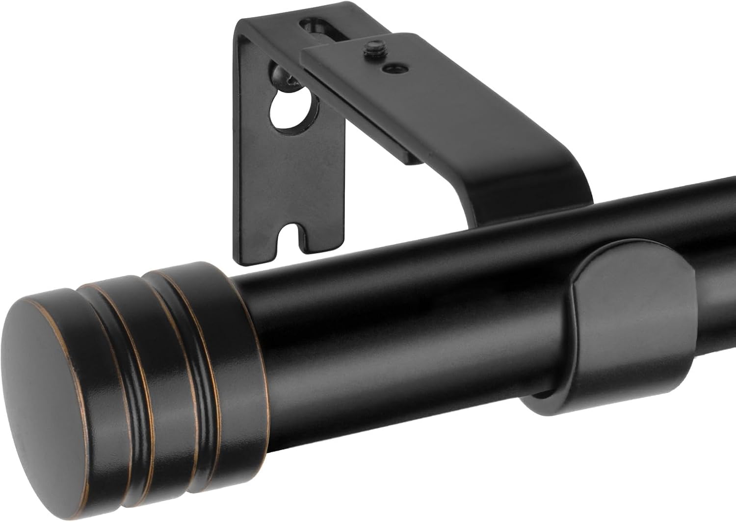 USFOOK Heavy Duty Black Curtain Rods 66-144