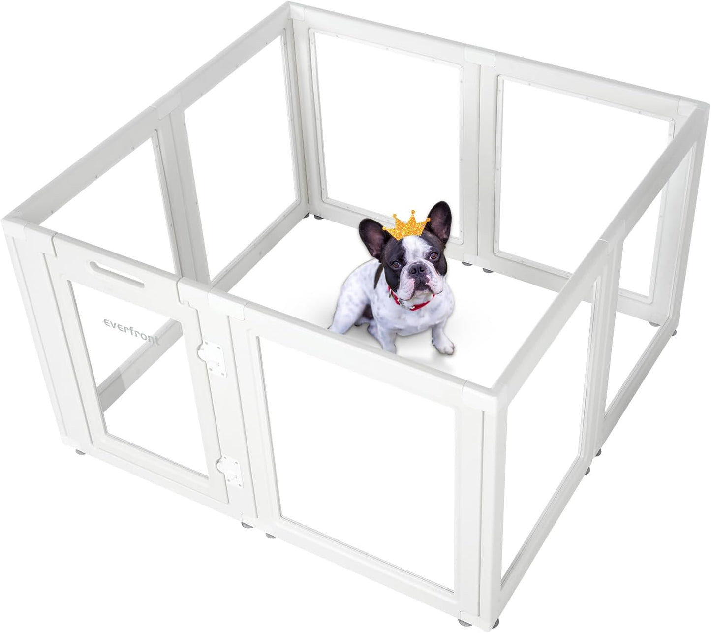 Clear Acrylic Plastic Dog Playpen for Indoor Pets - Easy Setup