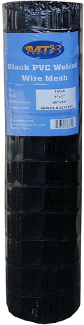 Black PVC Coated Welded Wire Mesh Garden Fence 36in x 50ft - Durable