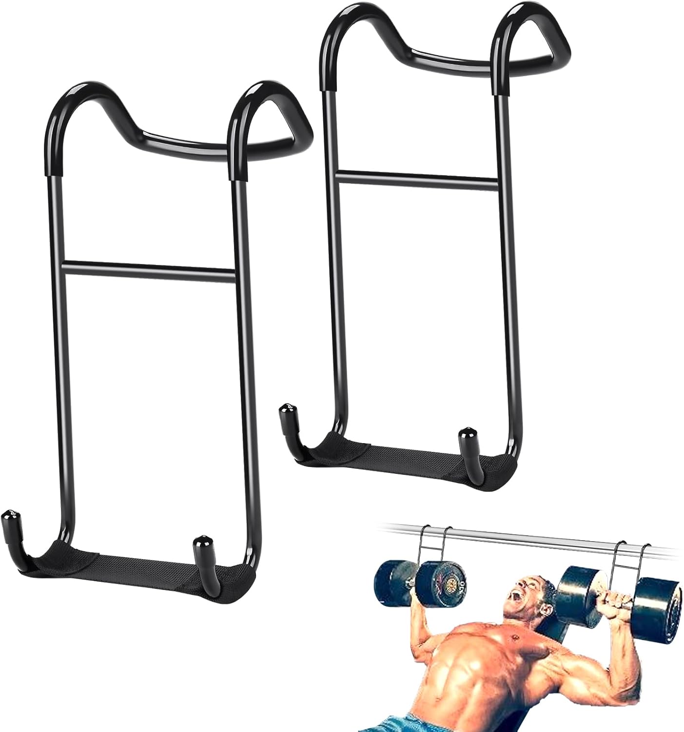 225LB Dumbbell Spotter Hooks - Safety Assist