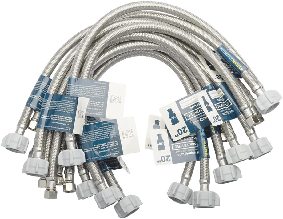 12pcs 20 inch Toilet Water Supply Line for Easy Installation