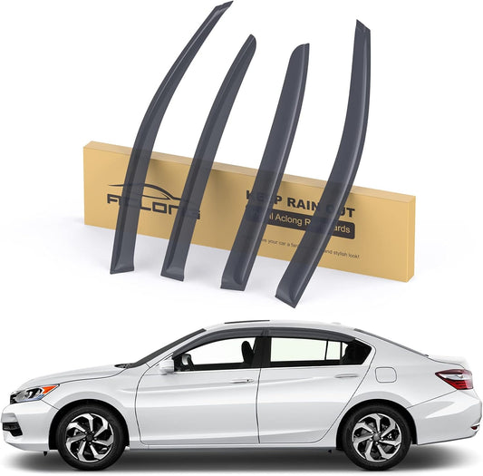 ACLONG Smoke Rain Guards for Honda Accord 2013-2017 Visor Set