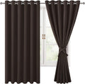 Brown Blackout Curtains -  Thermal Insulated, Light Blocking, 70x63 Inches