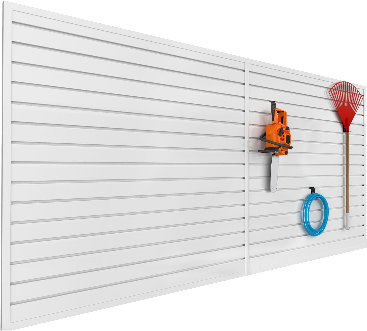 Slatwall Panel Garage Organizer for Efficient Tool Storage