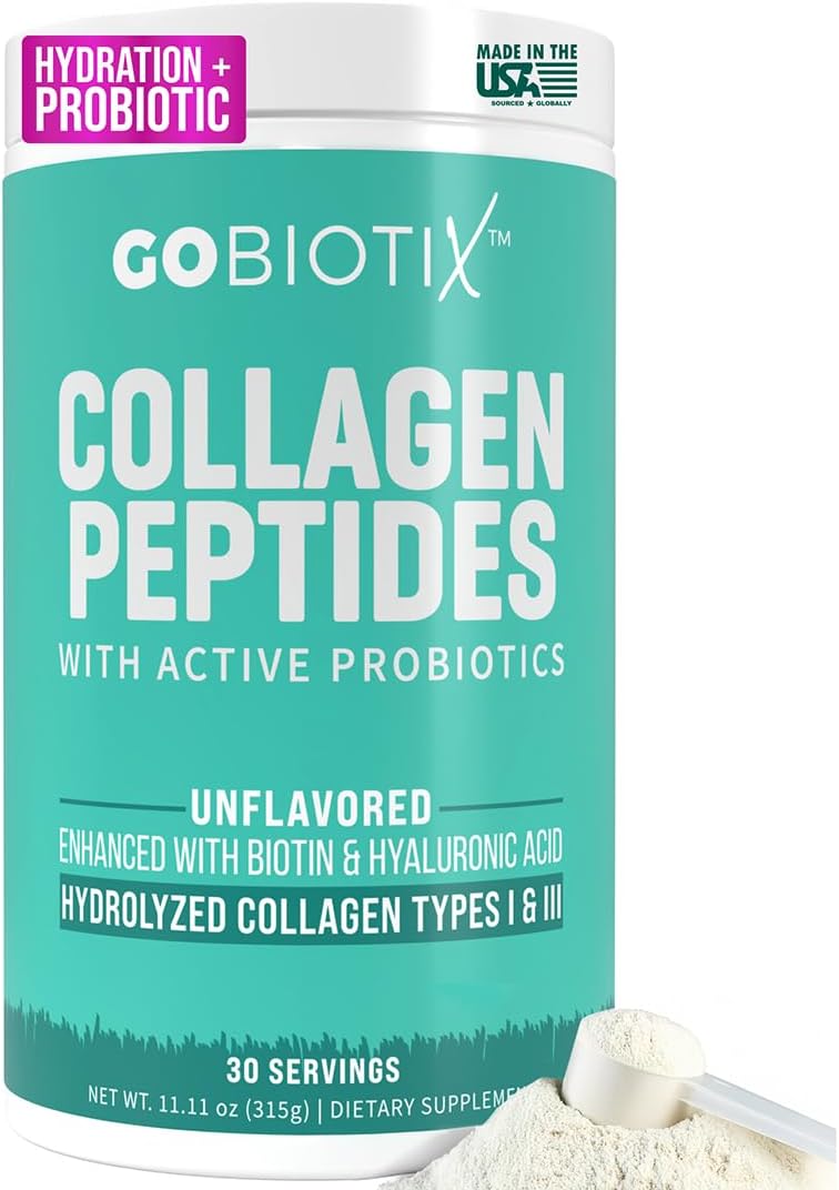 GOBIOTIX Collagen Powder Supplement for Hair Skin and Nails