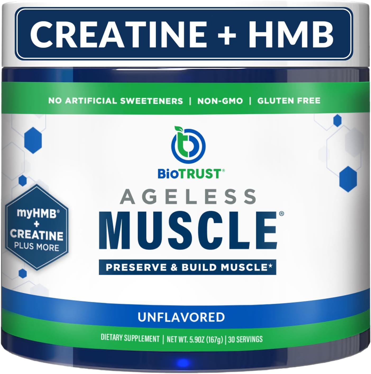 Ageless Muscle Builder - Creatine HMB Powder for Strength