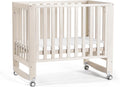 EvoNest Baby Crib Wahsed Natural 6-in-1 Convertible Mini Crib - Grows