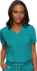Med Couture Women's V-Neck Scrub Top MC7448 - Comfortable, Durable Fit
