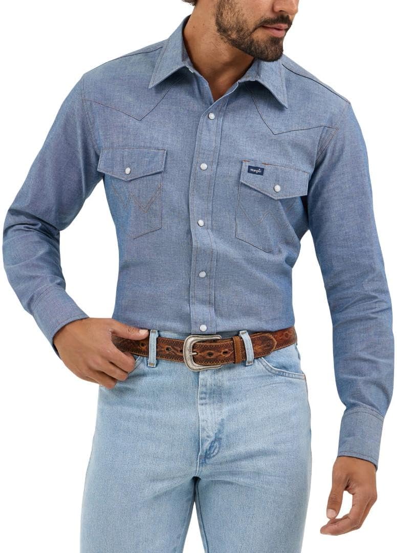 Wrangler Men's Cowboy Cut Western Chambray Work Shirt Review