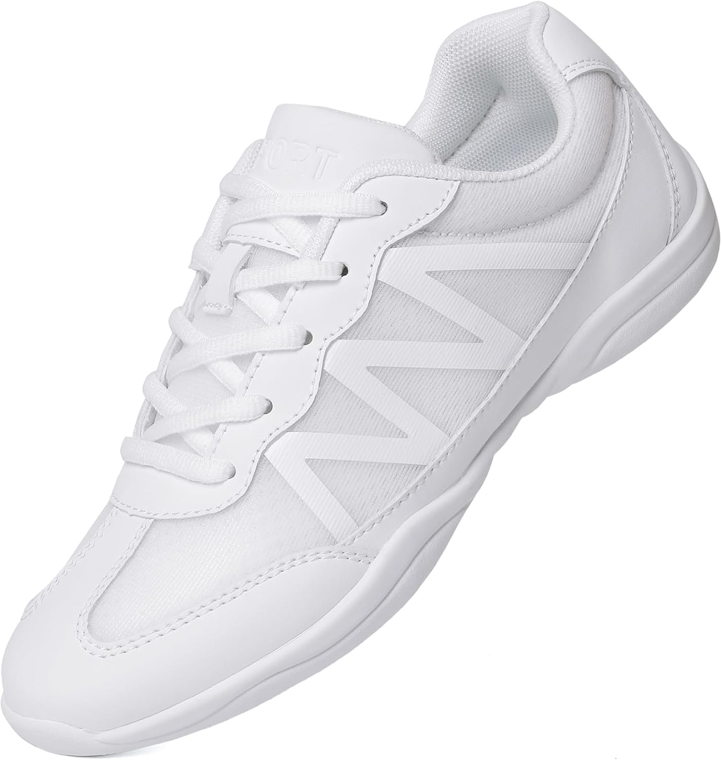 Cheer Shoes for Youth Girls White Athletic Dance Sneakers
