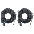 Speakon to 1/4 in Speaker Cable 2 Pack 50 ft - Pro Audio Length