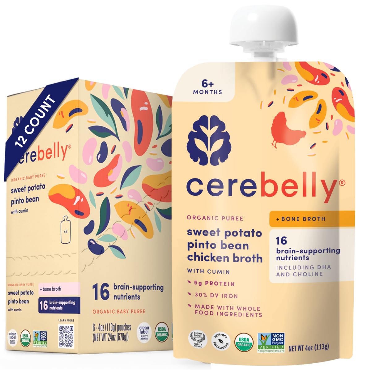 Cerebelly Organic Baby Food Pouches with Chicken Bone Broth