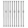 10 Pack Iron Balusters for Staircase - Classic Double Twist Design
