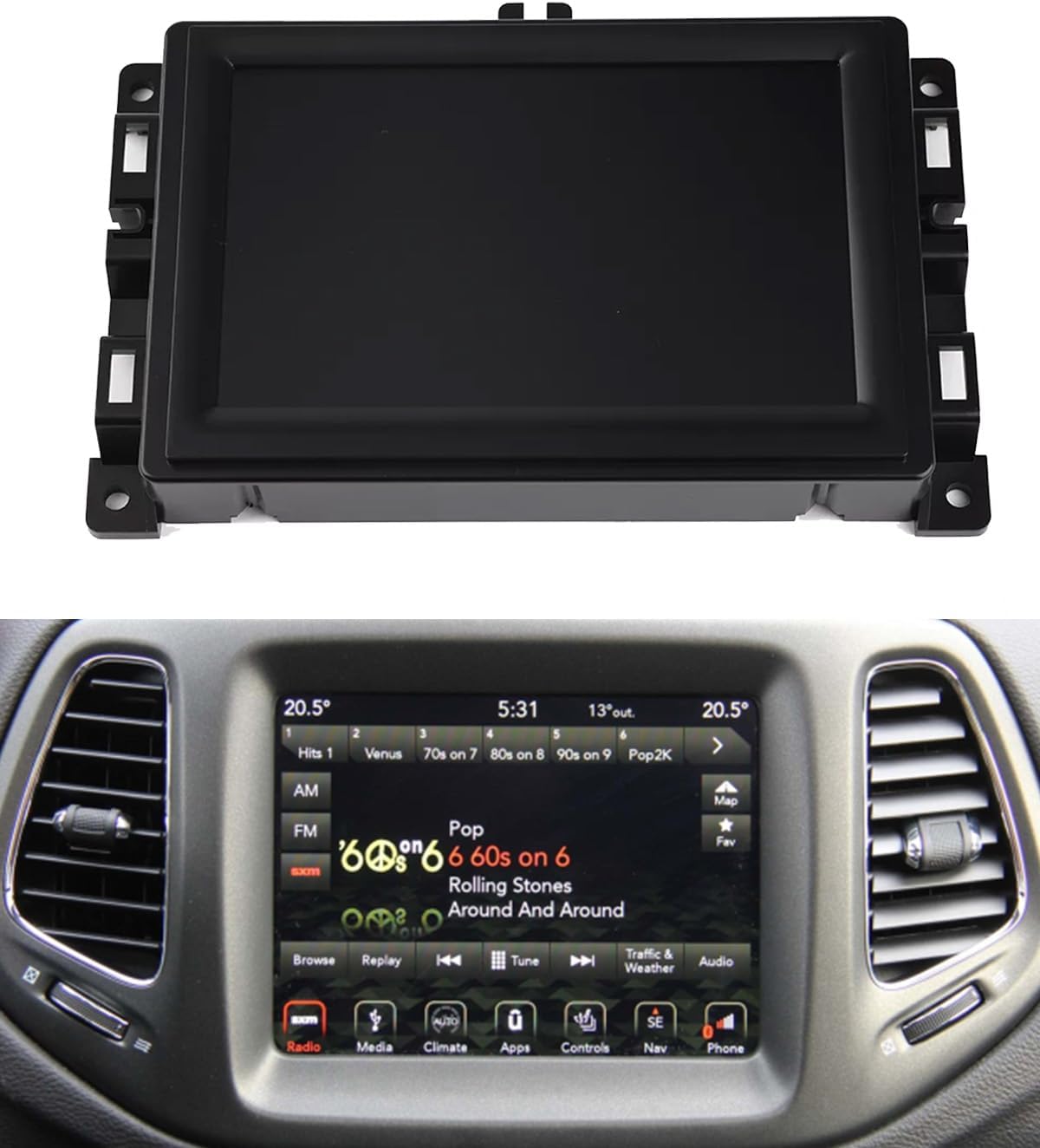 7 Inch Uconnect Touch Screen Display for 2017-2020 Jeep Compass
