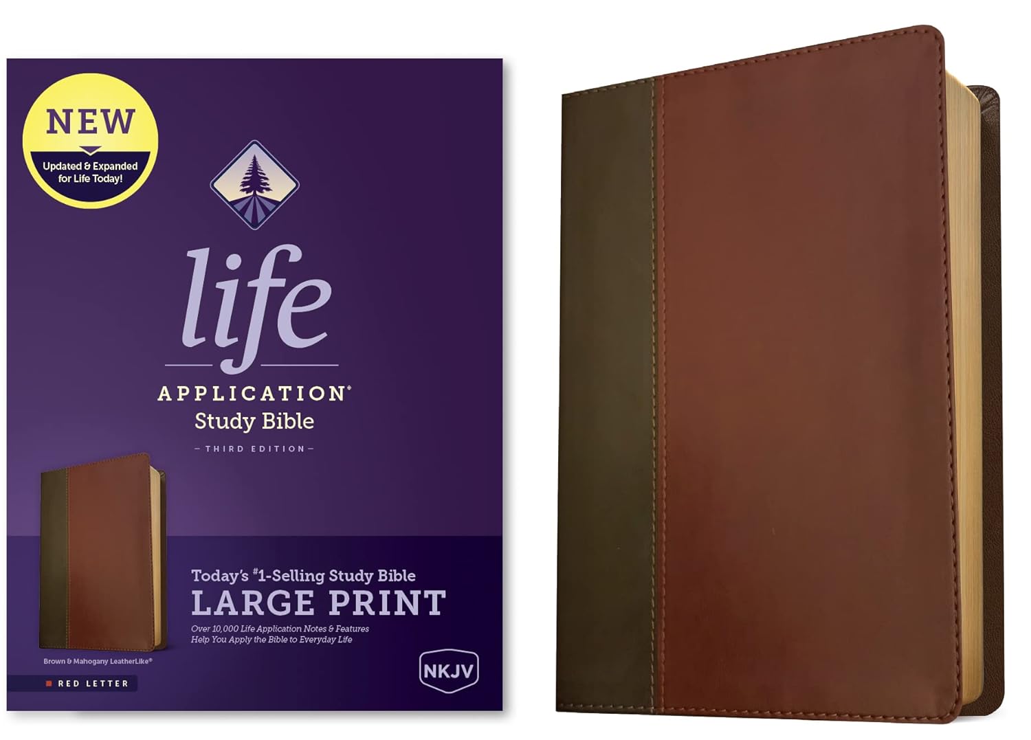 NKJV Life Application Study Bible Large Print for Deeper Insights