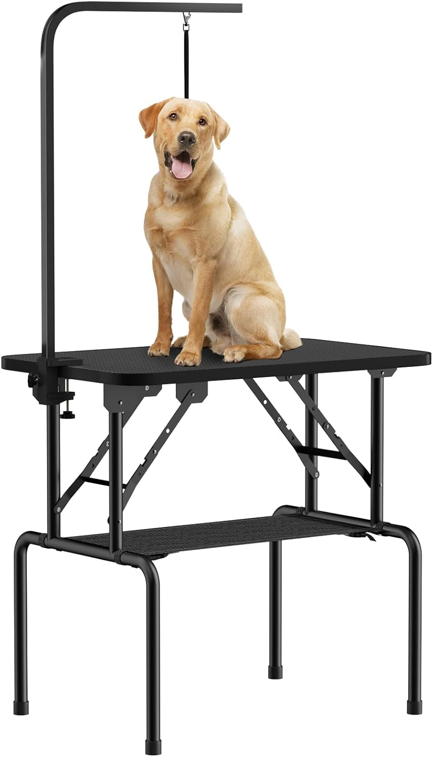 ROOMTEC 32 Inch Dog Grooming Table for Easy Pet Grooming