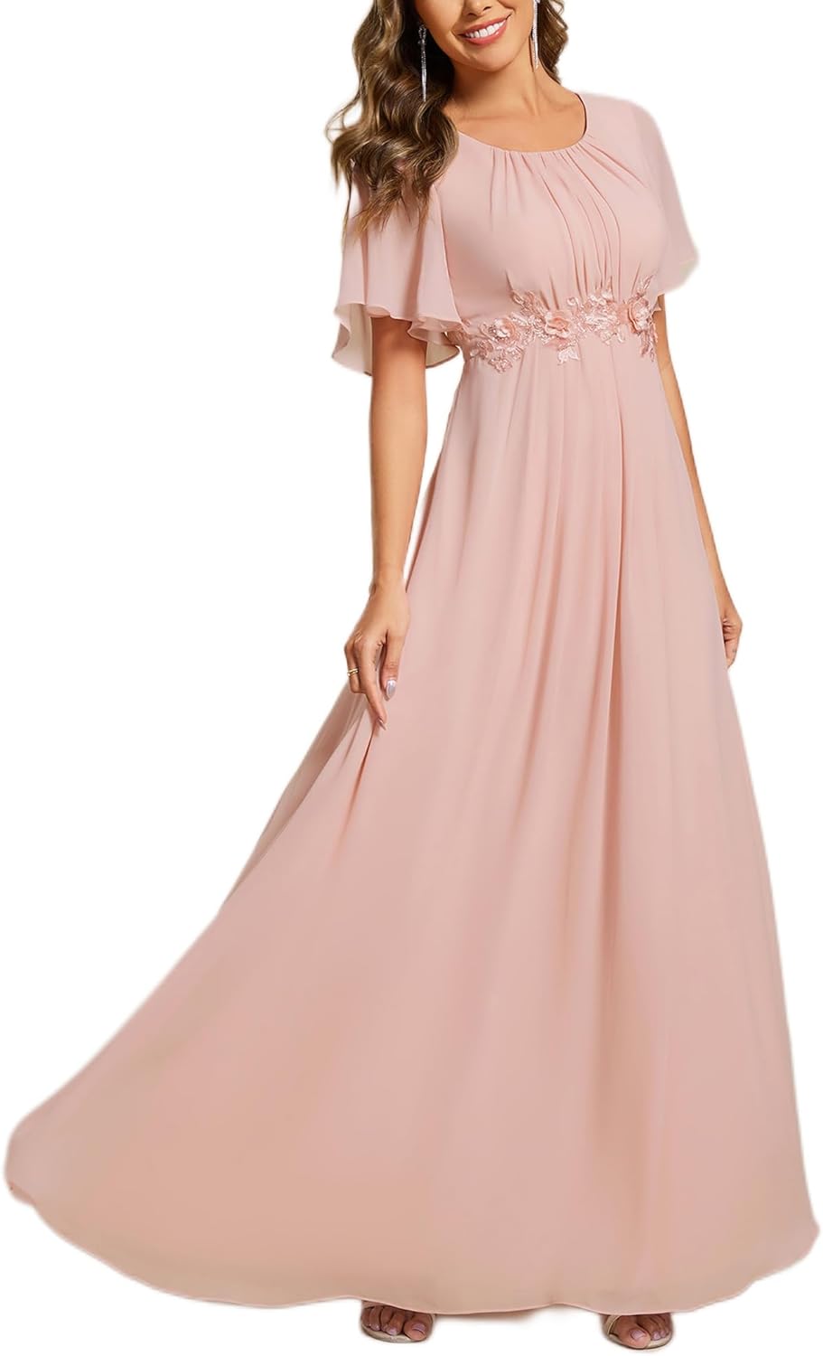 Elegant Floor Length A Line Evening Dress for Special Occasions