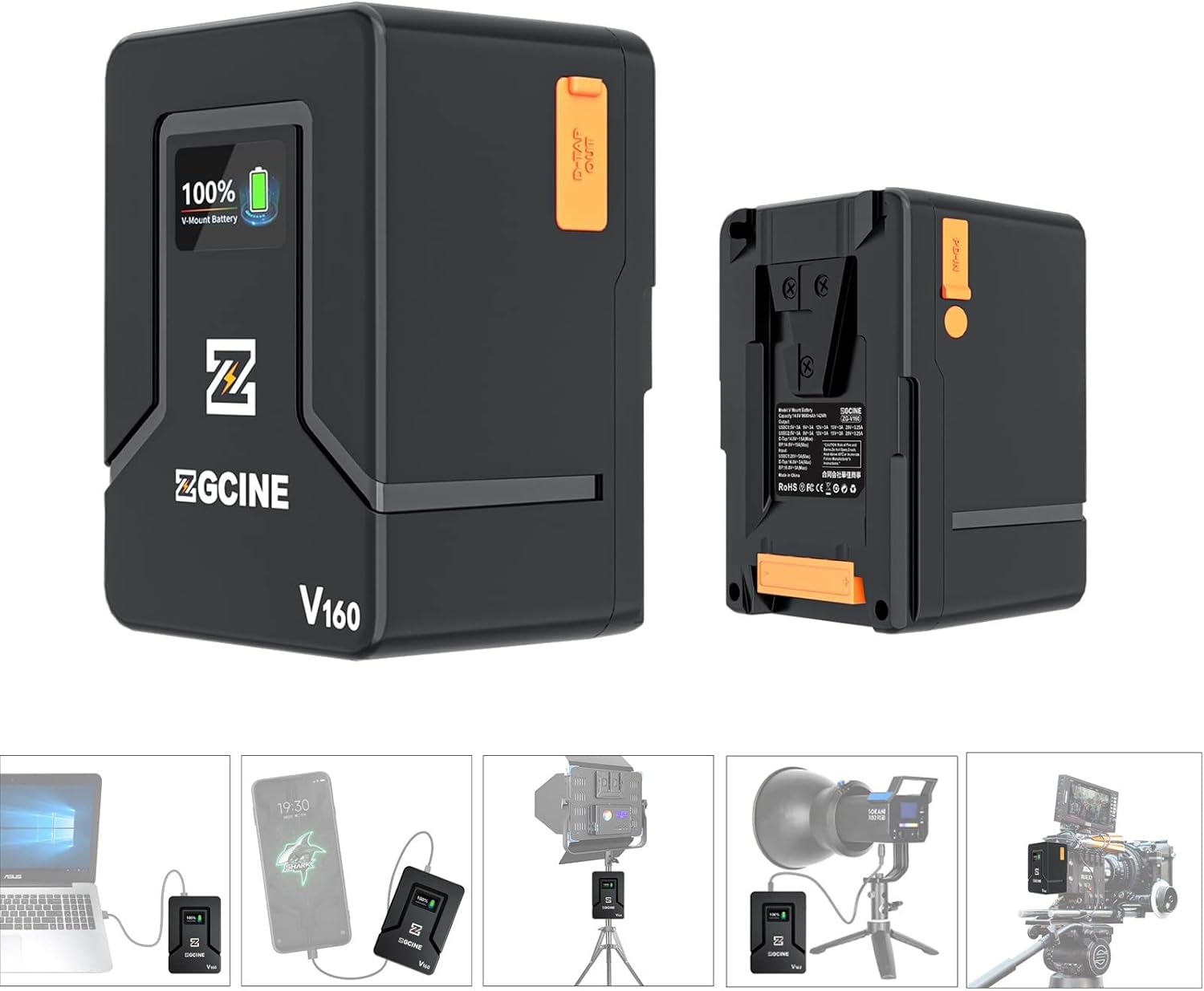 High Capacity V-Mount Battery for Aputure 120D and 300D Series