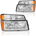 Headlight Assembly Chrome Housing Amber Reflector - Clearer Night View