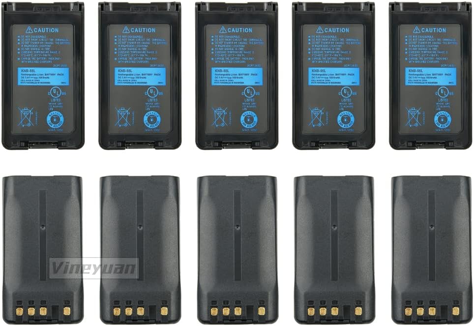 10x KNB-55L Replacement Battery for Kenwood Walkie Talkies