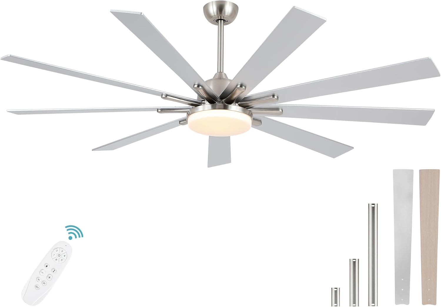 72 Inch Ceiling Fan with Lights for Modern Indoor and Outdoor Use