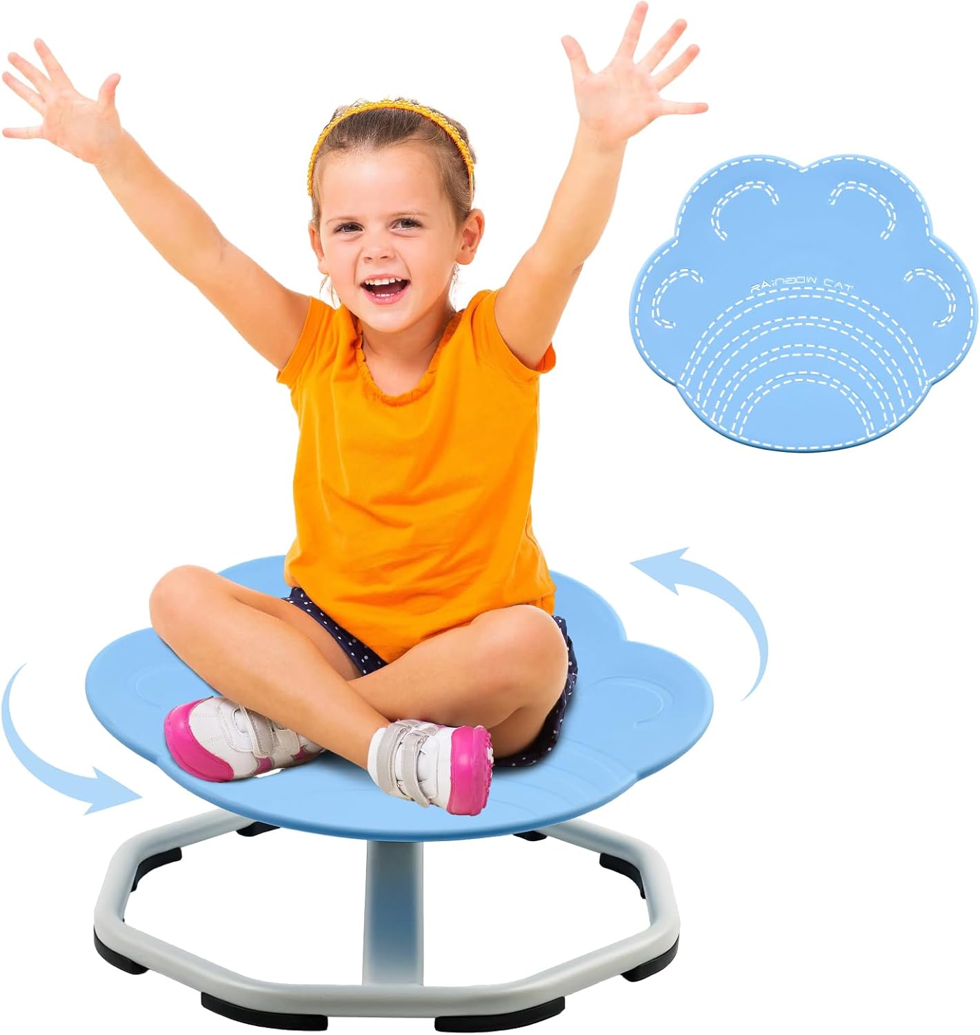 Blue Sensory Swivel Chair for Autism - Improve Body Coordination!