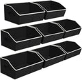 Closet Baskets for Shelves Trapezoid - 8 Pack Decorative Storage Bins