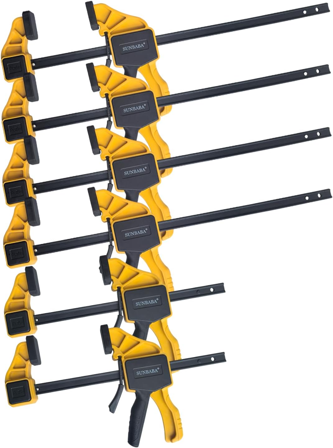 6 Pack Clamps for Woodworking with Quick Change Button Feature
