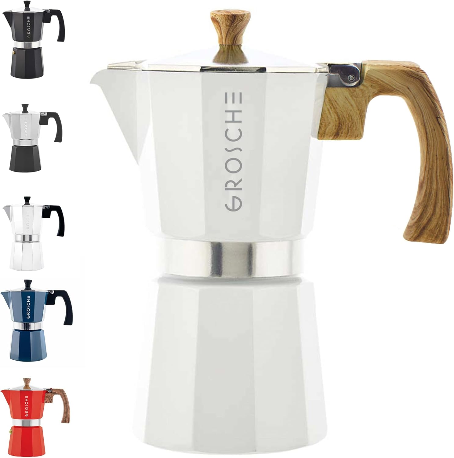 GROSCHE Milano Moka Stovetop Espresso Maker for Perfect Coffee