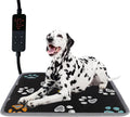 Pet Heating Pad 24 x 16in Black - Temp Adjustable Heated Mat