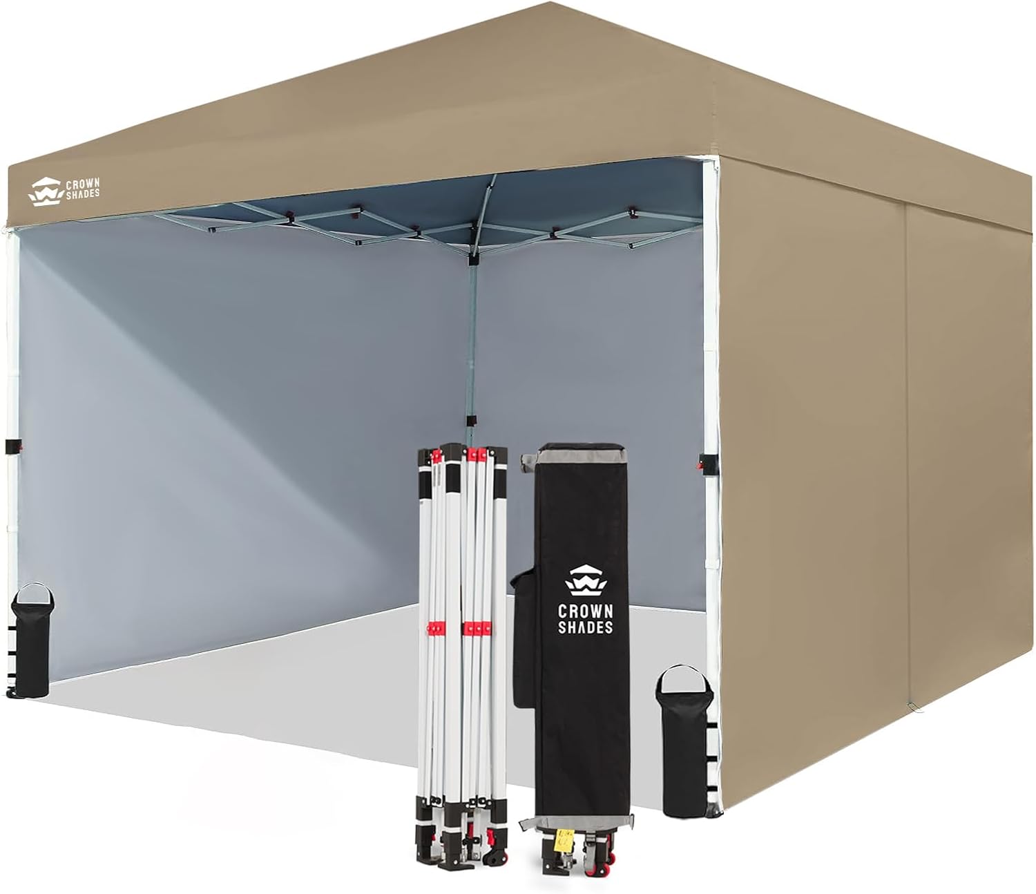 CROWN SHADES 10X10 Commercial Instant Canopy Tent with Sidewalls