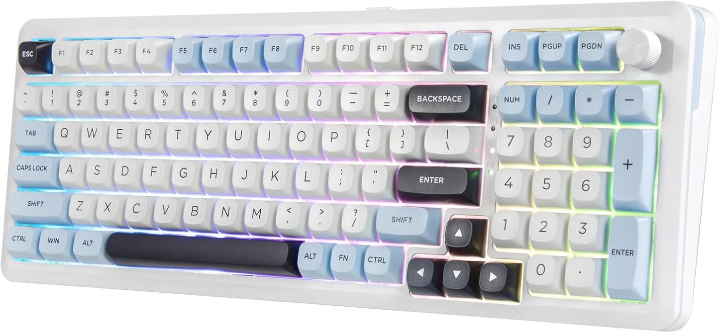 E-YOOSO Wireless Mechanical Keyboard with RGB Backlit and Knob