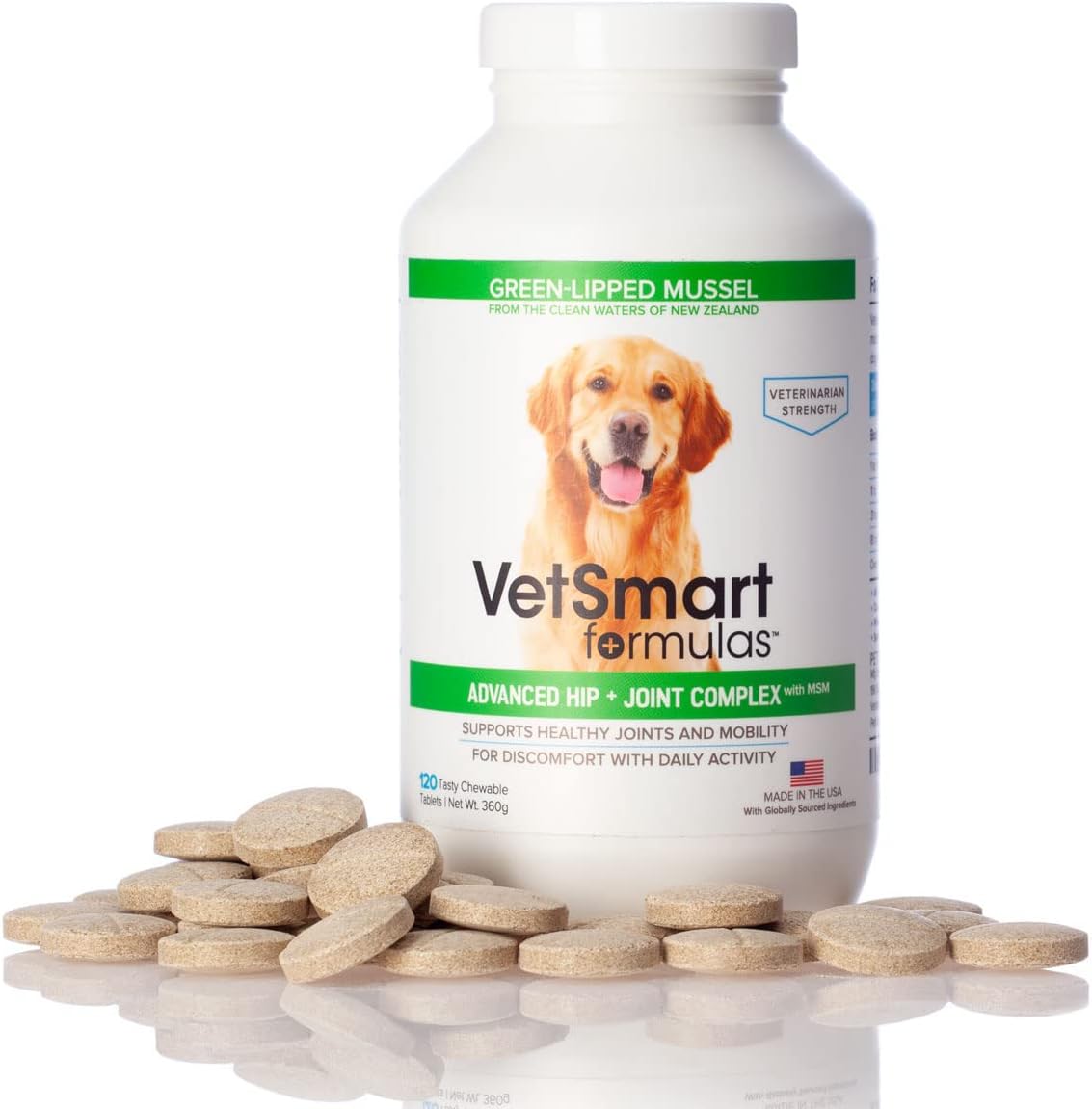VetSmart Formulas Advanced Hip & Joint Tablets for Dogs Relief