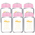 Matyz Glass Breastmilk Storage Containers 6 Pack - Leakproof