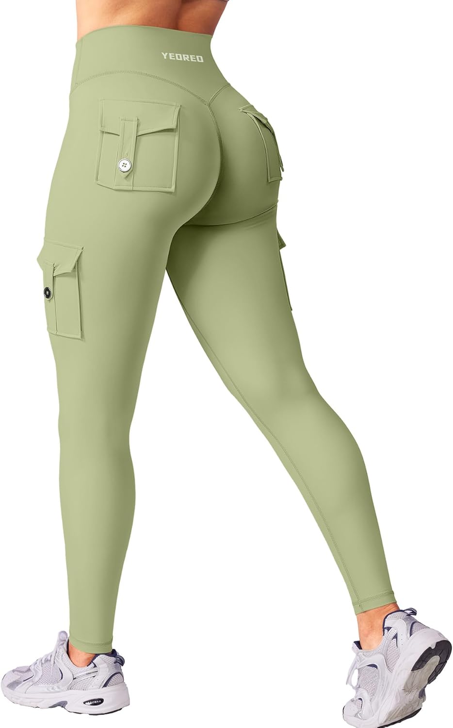 YEOREO CoreFlex Workout Cargo Leggings for Women with Pockets