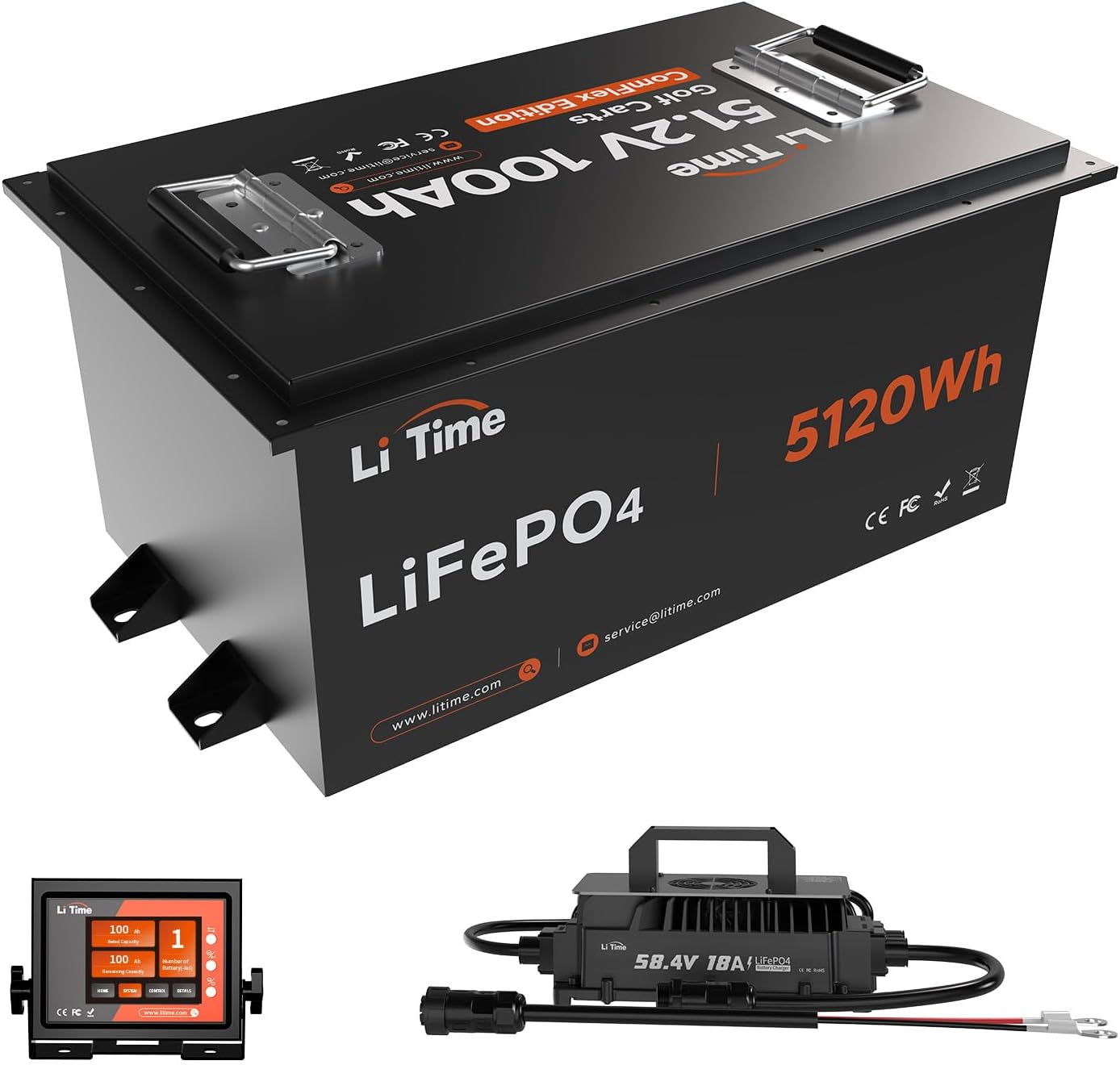 Efficient 48V 100Ah Lithium Golf Cart Battery with RS485