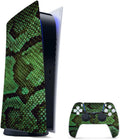 MightySkins Carbon Fiber Gaming Skin for PS5 - Green Serpent