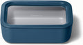 Glass Food Storage 6.6 Cup Container - Ceramic Coated, Navy