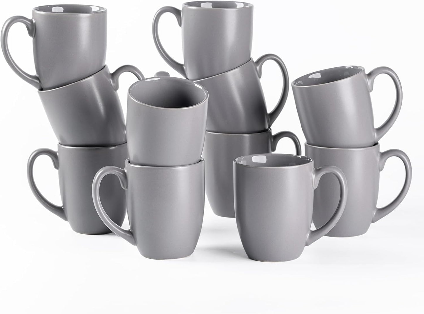 12 OZ Ceramic Coffee Mugs Set of 12 for Latte and Cocoa