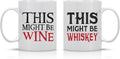 Funny Wine Lover Couple Mugs - His & Hers Set