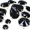 Sew On Rhinestone Mixed Shapes Black Crystal Pack - Sewing Ready