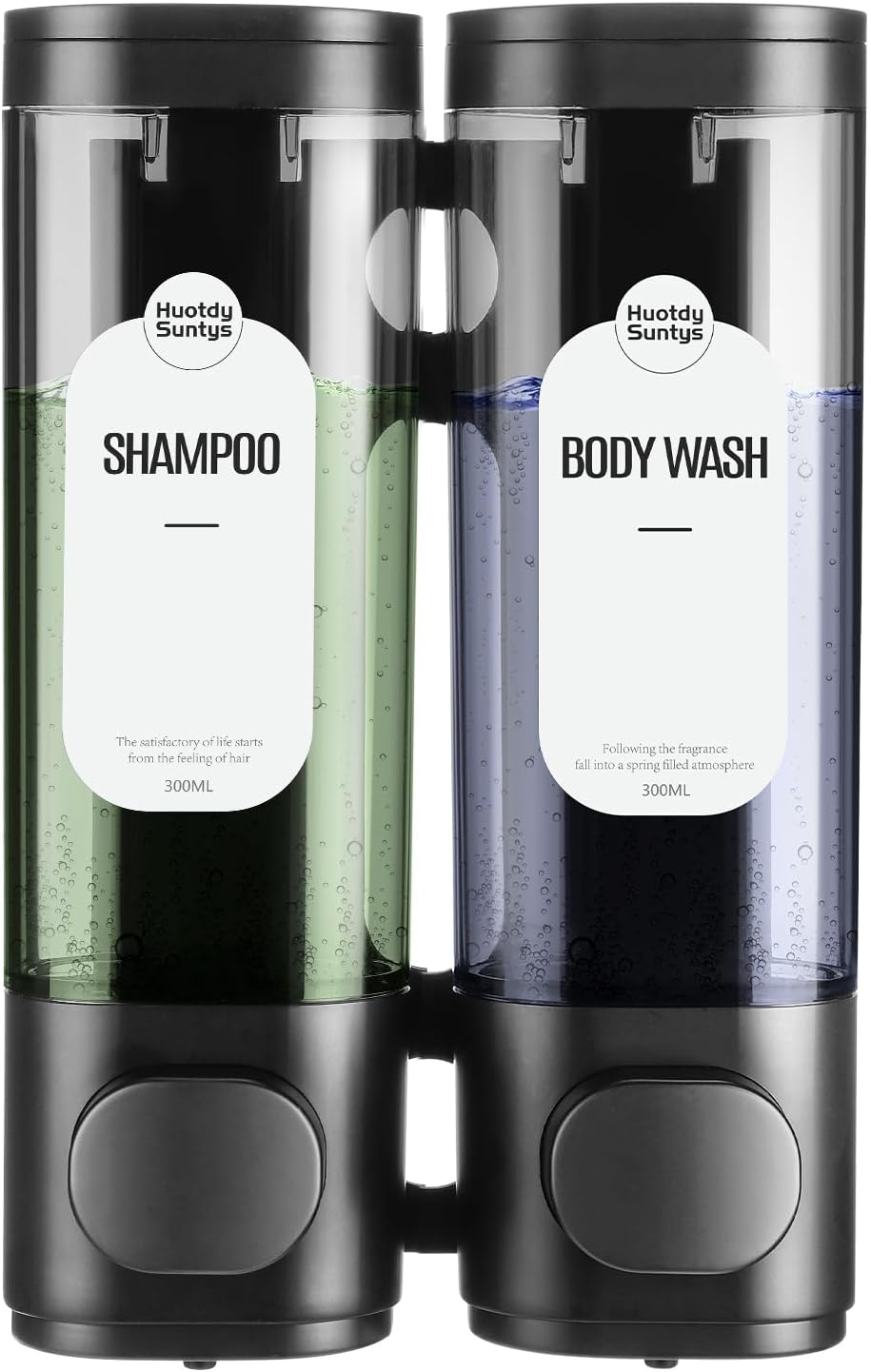 Convenient 2-Chamber Shower Dispenser Set by Huotdy Suntys