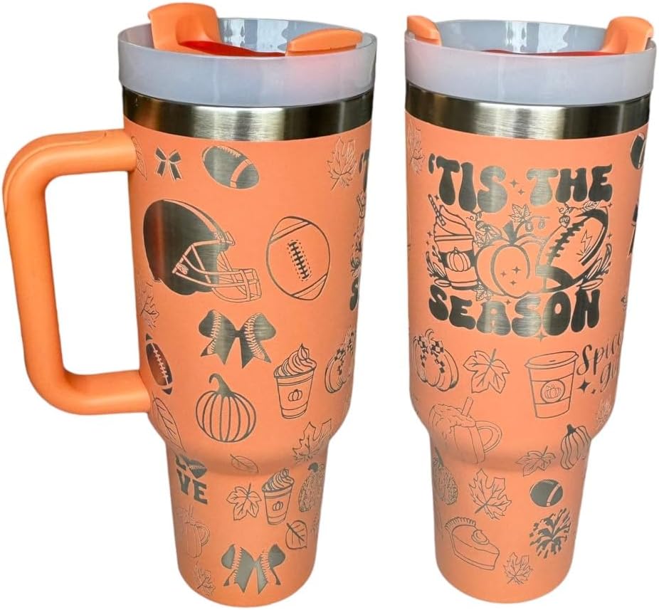 Football Season Tumbler Insulated Fall Cup for Gametime