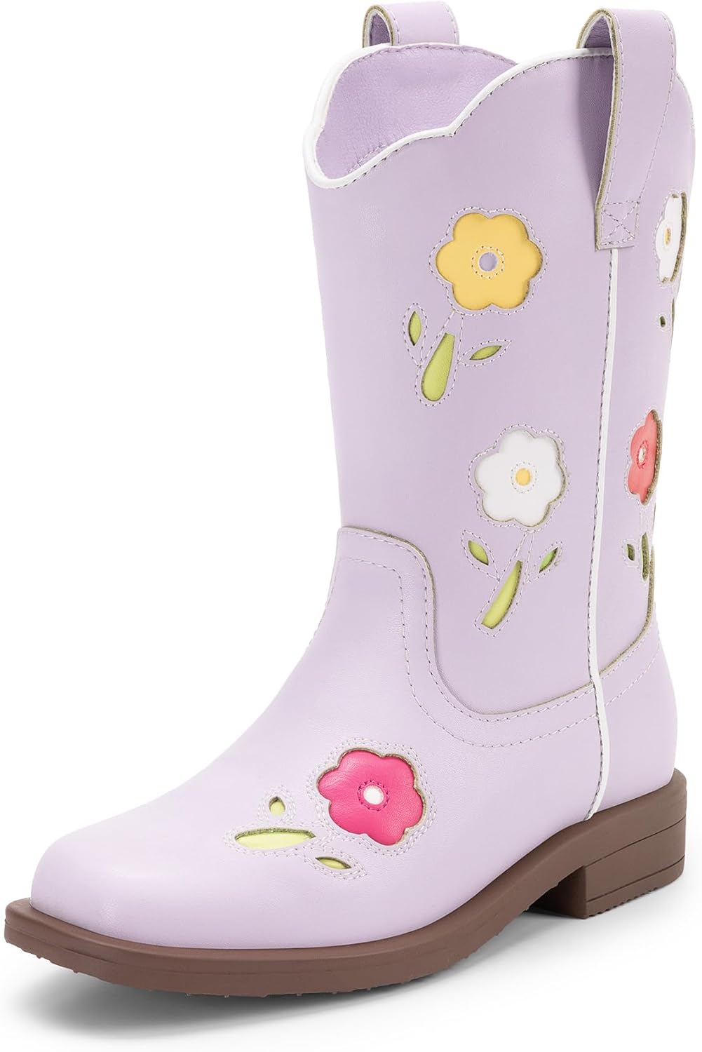 DREAM PAIRS Girls Cowgirl Boots for Toddler to Big Kid Sizes