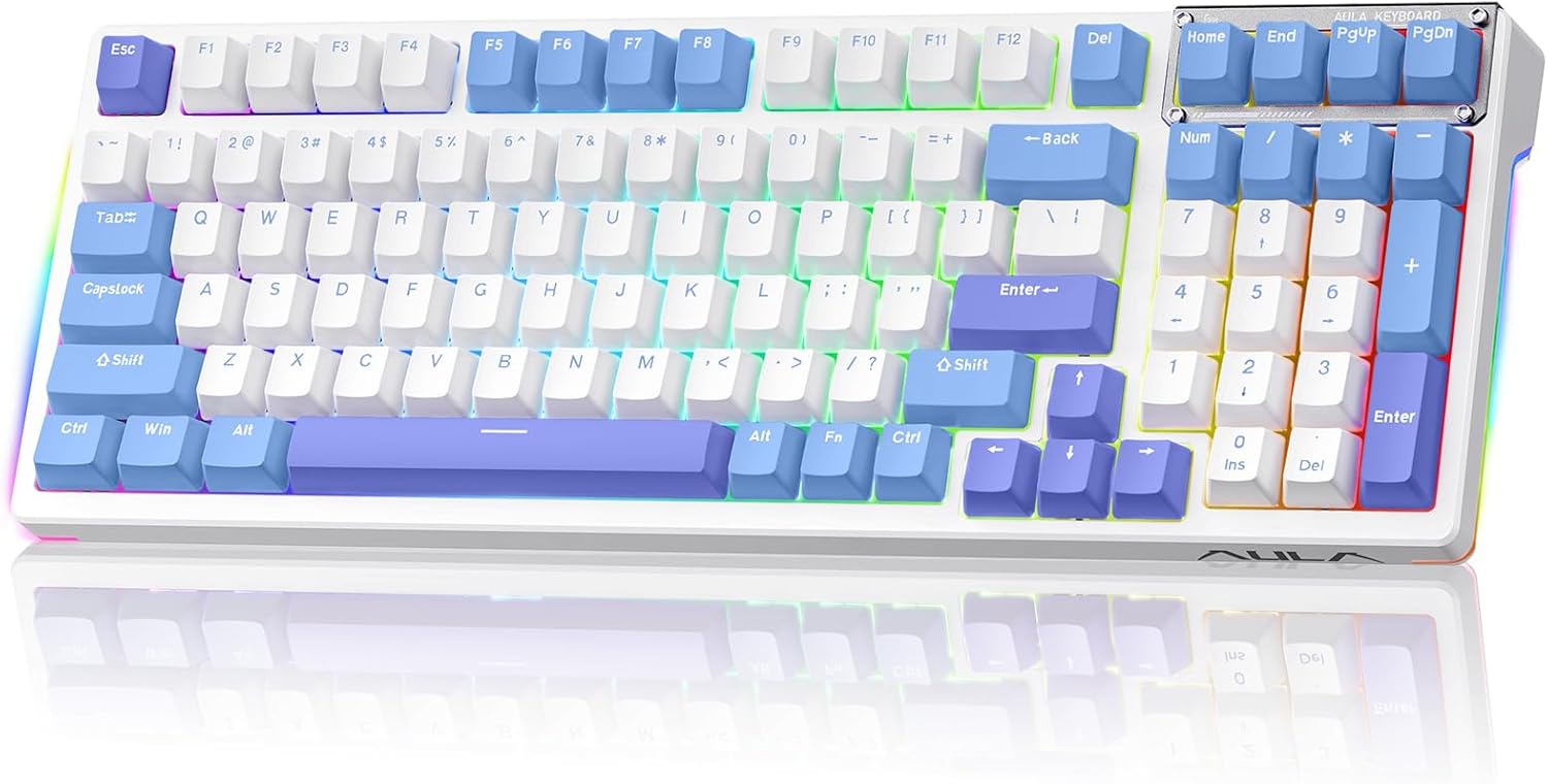 AULA 99-Key Hot Swappable Gaming Keyboard - Wireless RGB Bliss