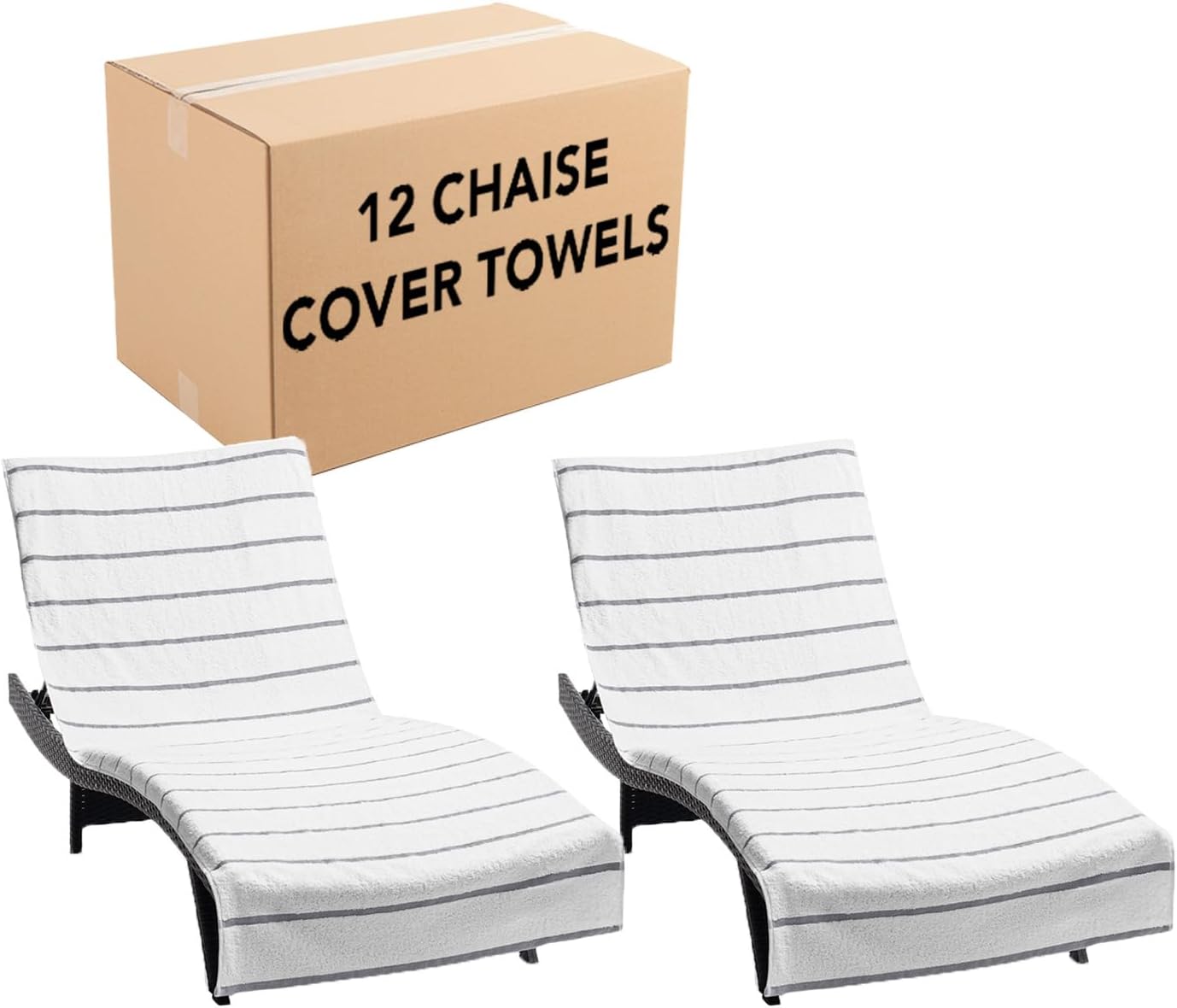 Arkwright Las Rayas Chaise Lounge Cover - Soft Cotton Striped