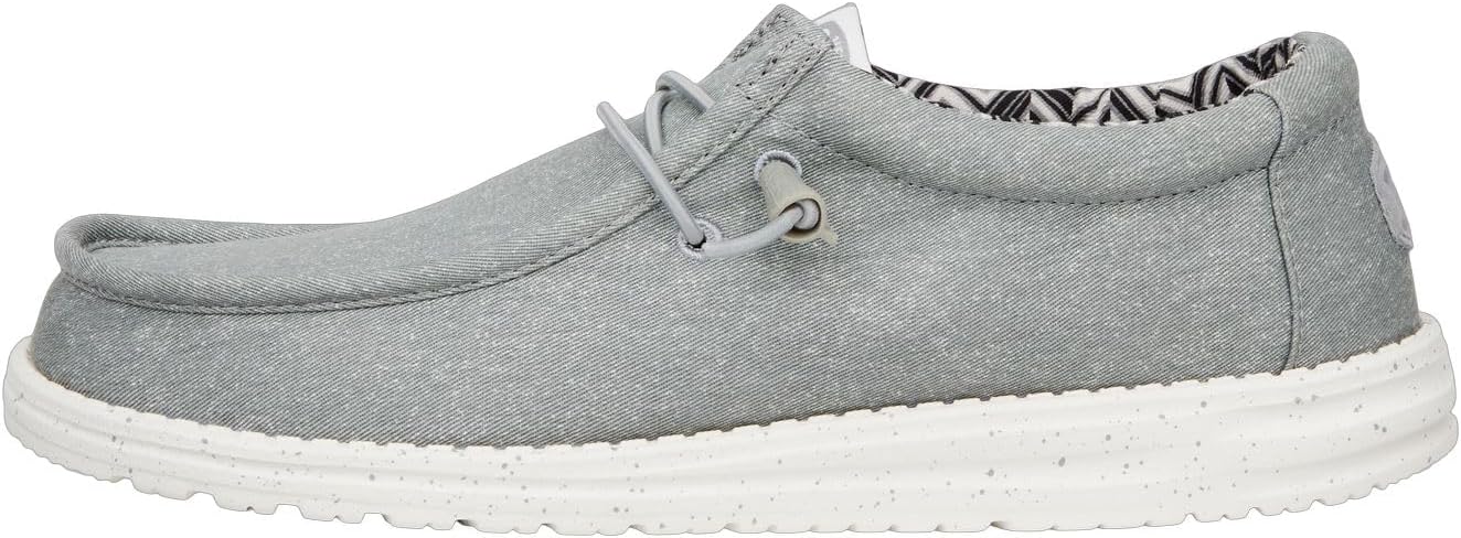 HEYDUDE Mens Wally Stretch Canvas Loafers for Everyday Comfort