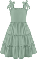 Arshiner Girls Summer Dress Tween Boho Swing Ruffle Tiered Sundress